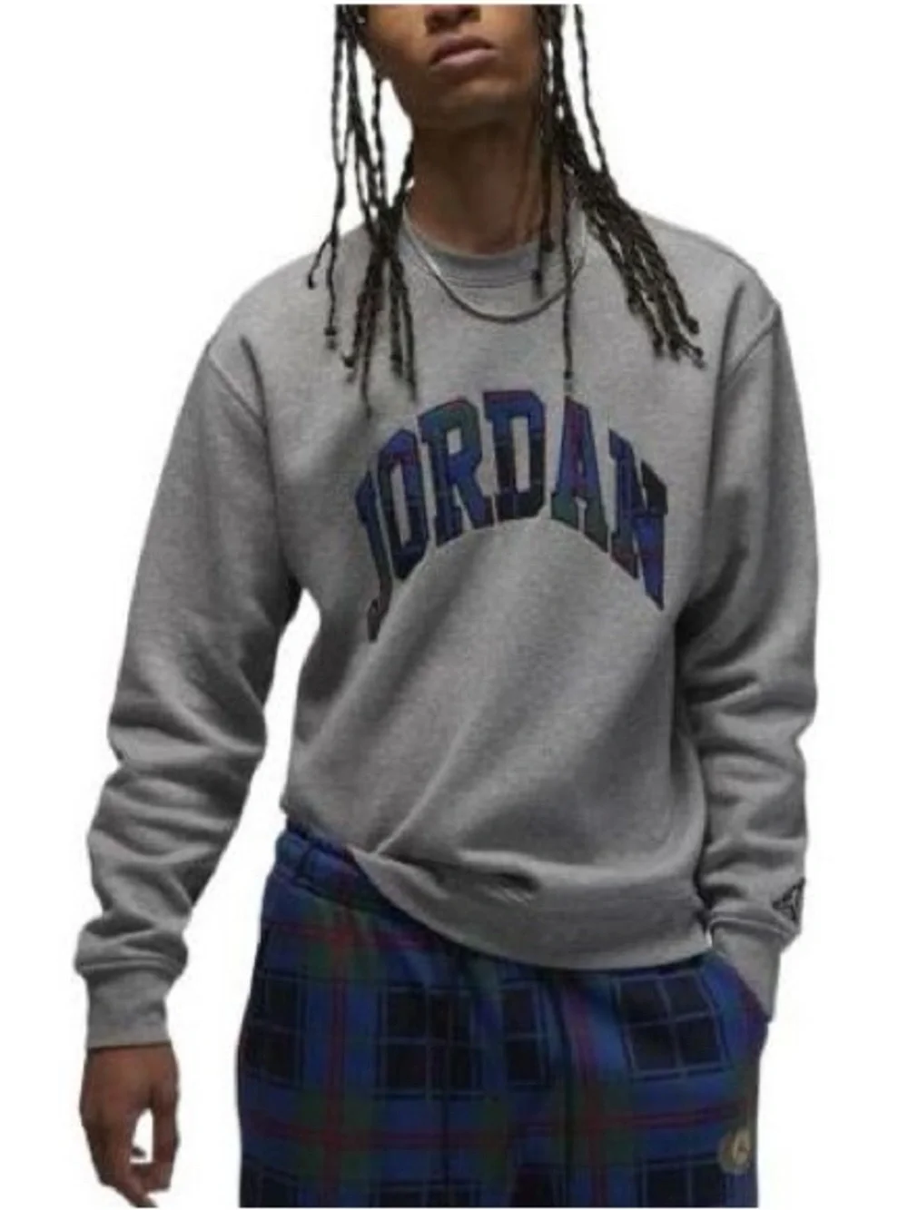 JordanAir Jordan Holiday Fleece Crew Sweatshirt 'Grey’ Size Medium